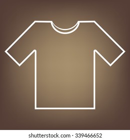 T- shirt line icon vector illustration