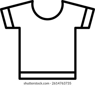 T Shirt Line Vector Icon Design