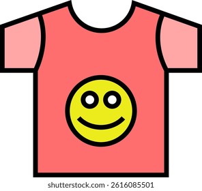 T Shirt Line Vector Icon Design