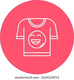 Diseño de icono de Vector de línea de camiseta