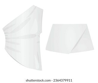 Camiseta y minifalda. vector