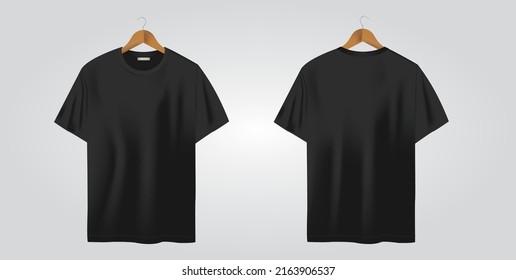 T SHIRT MOCK UP, T SHIRT TEMPLATE, BLACK TEE