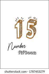 T shirt mock-up Sketch 3d and Handwriting each vector Number.