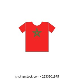 t shirt Morocco icon flat style design. t shirt Morocco vector illustration. isolated on white background.