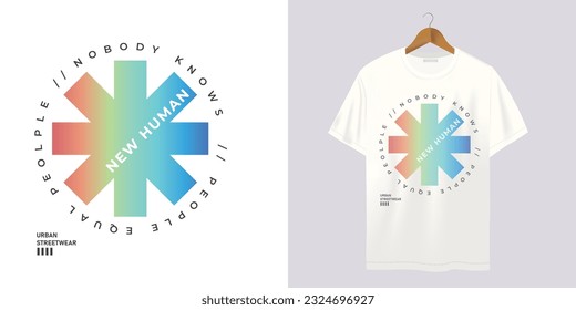 t shirt with neon print