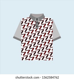 
T shirt with number 7 boomerang pattern