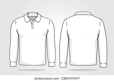 t shirt outline illustration. hand drawn t shirt sketch. t shirt template front and back view. vector drawing. t shirt isolated on white background. vector illustration. line art technical drawing.