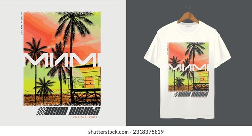 t shirt with palm print