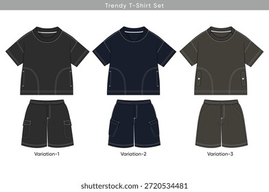 Conjunto de camiseta y pantalón con Variantes
