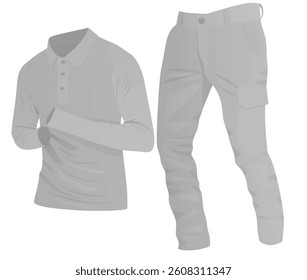T shirt and pants. vector illustration