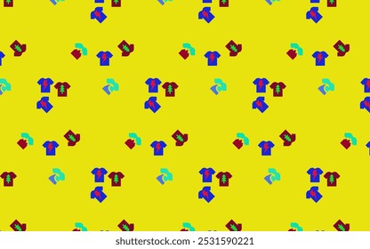 Patrón de camiseta con fondo amarillo 