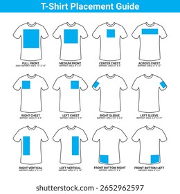 T shirt placement guide for print design