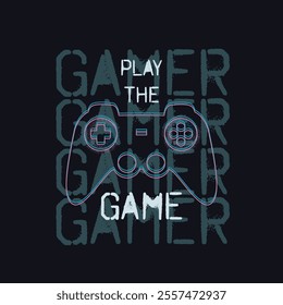 t shirt print for boys as vector with game controller .
