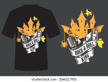 T shirt print design, Creative saying for black apparel mock up. Yellow and grey  grunge brush stroke texture inscription.