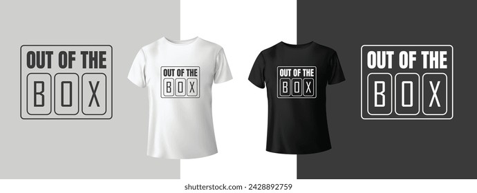 T shirt print design with palm tree. T-shirt design with typography and tropical palm tree for tee print, apparel. typography t shirt design, motivational typography inspirational. Out of box