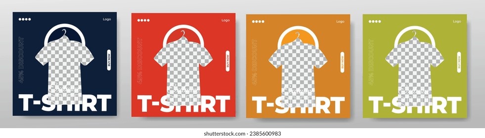t shirt sale for social media post or square banner template design