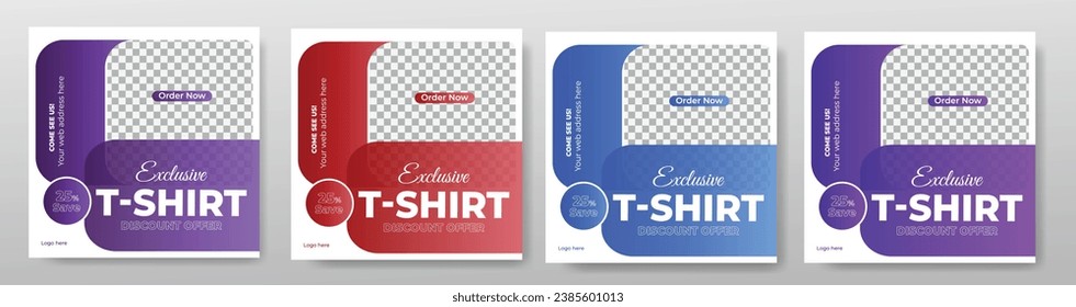 t shirt sale for social media post or square banner template design