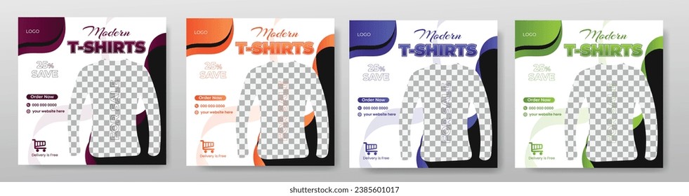t shirt sale for social media post or square banner template design