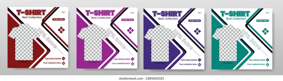 t shirt sale for social media post or square banner template design