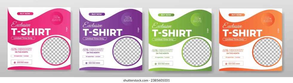 t shirt sale for social media post or square banner template design