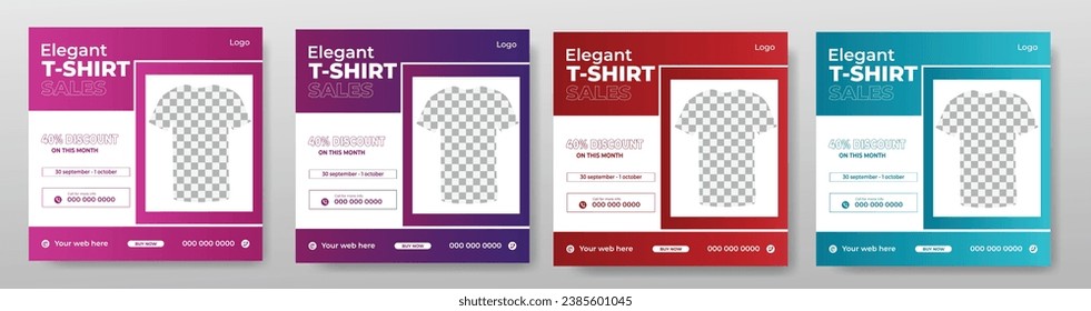 t shirt sale for social media post or square banner template design