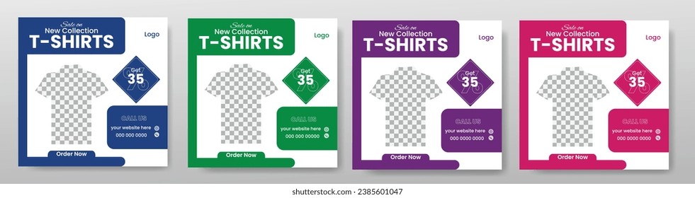 t shirt sale for social media post or square banner template design