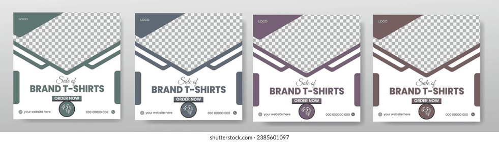 t shirt sale for social media post or square banner template design