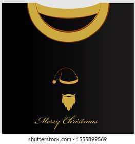the t shirt santa claus  and christmas design with black background