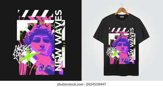 t shirt with sculpture print