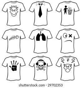 conjunto de camisetas