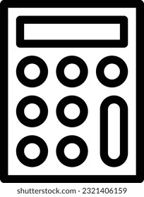 t shirt shopping bag calculator line icons
