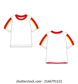 T shirt with short sleeves  vector image