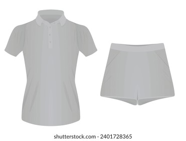 T shirt and shorts. vector