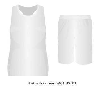 Camiseta y pantalones cortos. vector