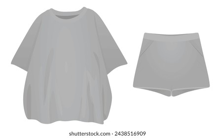 Camiseta y pantalones cortos. vector