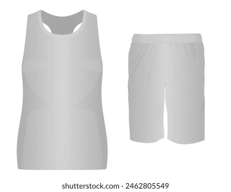 T shirt and shorts. vector