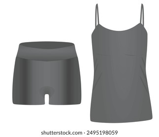 T shirt and shorts. vector