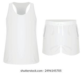 T shirt and shorts. vector