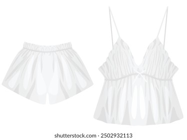T shirt and shorts. vector