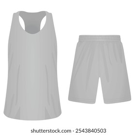 Camiseta y pantalón corto. Vector