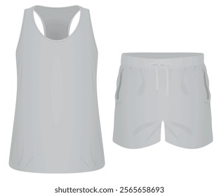 T shirt and shorts. vector
