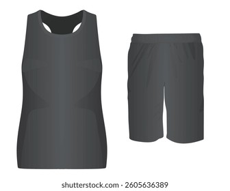 T shirt and shorts. vector