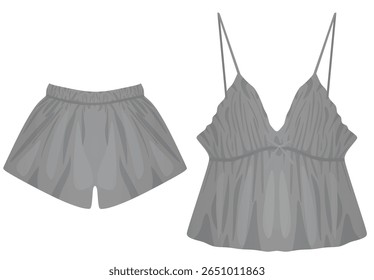Camiseta e calções. vetor	