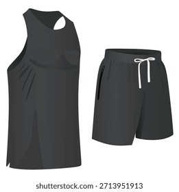 T shirt and shorts. vector