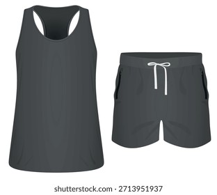 Camiseta y pantalón corto. Vector