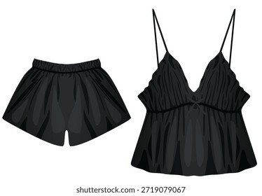Camiseta y pantalón corto. Vector