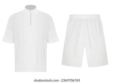 T shirt and shorts. vector illustration