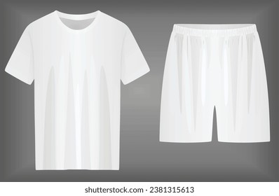 T shirt and shorts. vector illustration