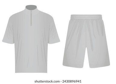 T shirt and shorts. vector illustration