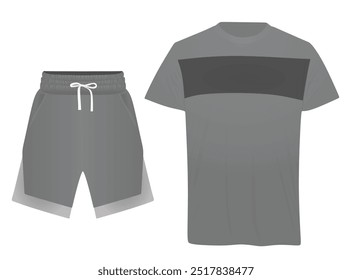 T shirt and shorts. vector illustration